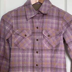 Washable Wool Pearl Snap Pendleton Shirt